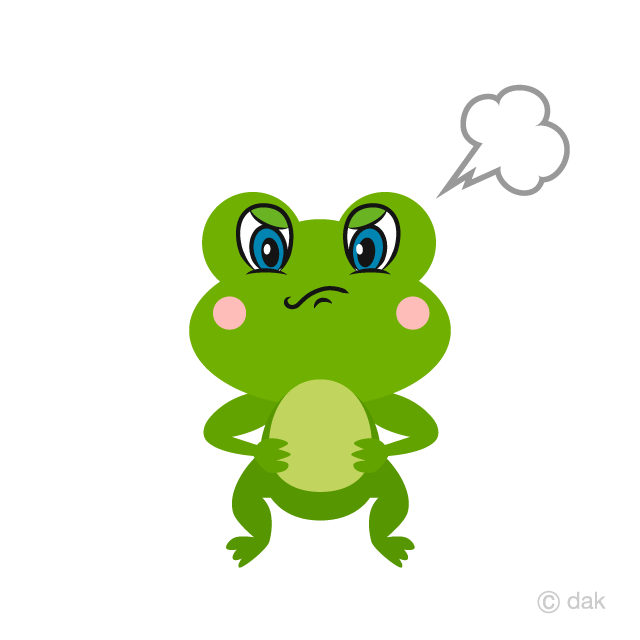 Cute Frog Angry