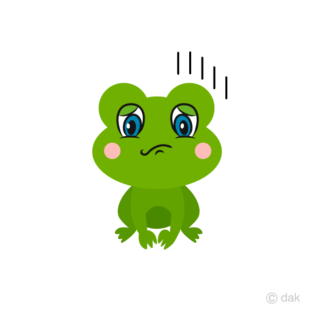 Cute Frog Depressed