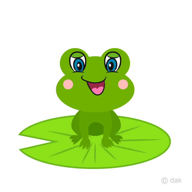 Cute Frog Sitting Cartoon Free PNG Image｜Illustoon