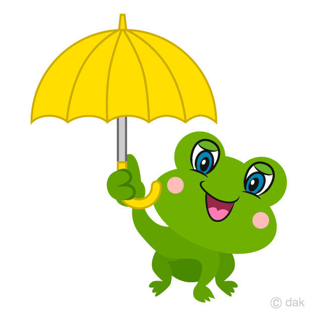 Cute Frog with Umbrella