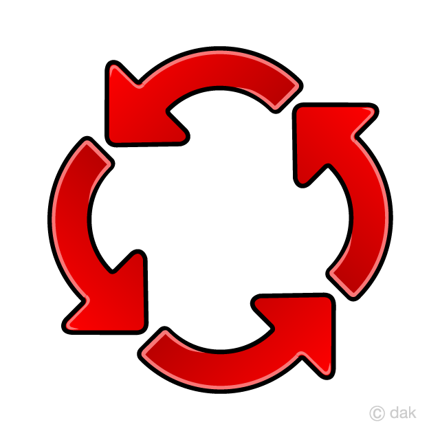 Rotating 4 Arrows Symbol