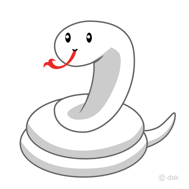 Bobina de serpiente blanca linda