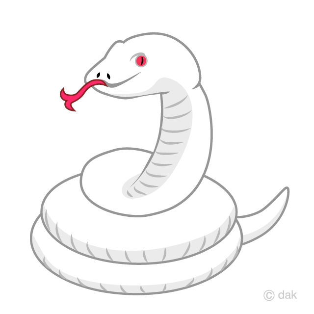 Serpiente blanca aterradora
