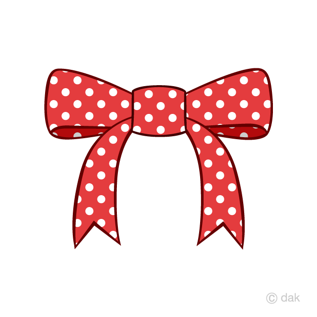 Red Bow with dots