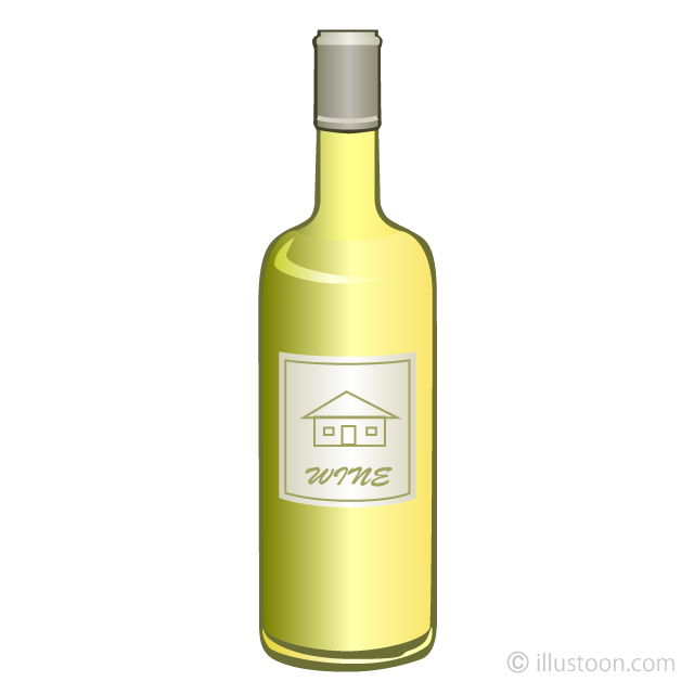 Botella de vino blanco