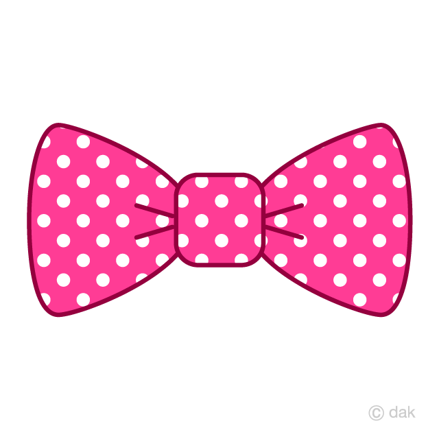 Pink Bow Tie with dots