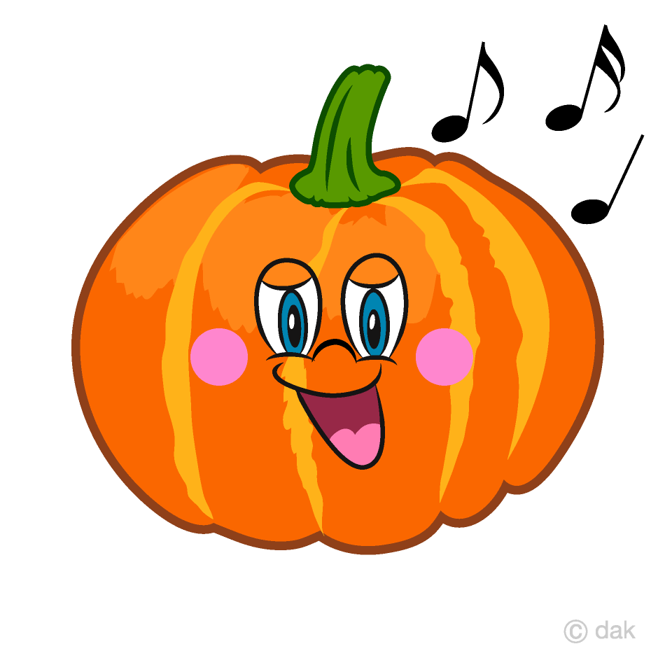 Singing Pumpkin Cartoon Free Pictures｜Illustoon.