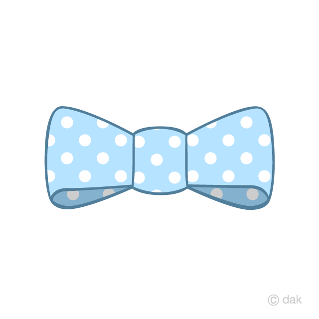 Light Blue Bowtie with dots Clip Art Free PNG Image｜Illustoon