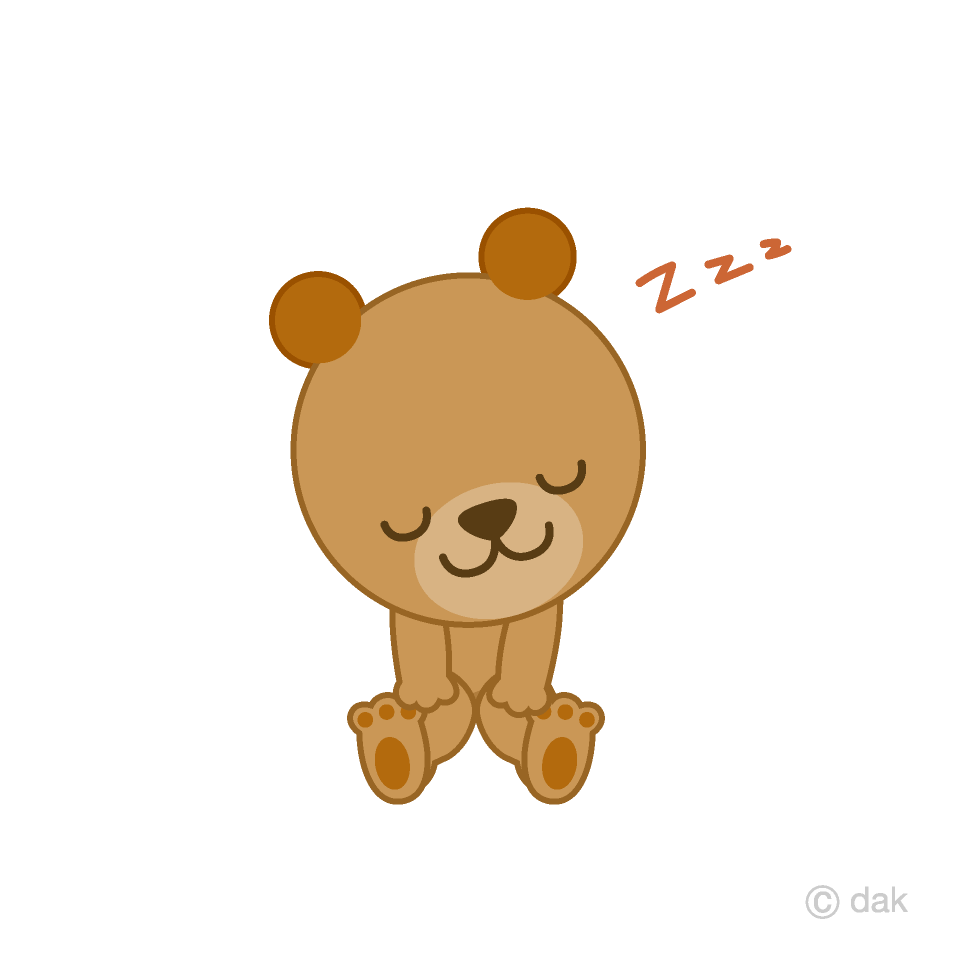 Oso lindo durmiendo Gratis Dibujos Animados Imágene｜Illustoon ES