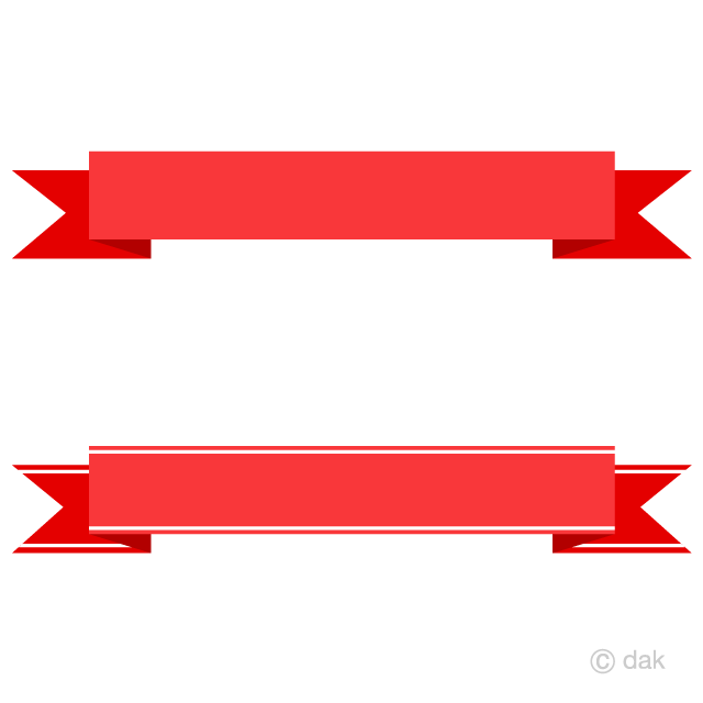 Long Red Banner Ribbon