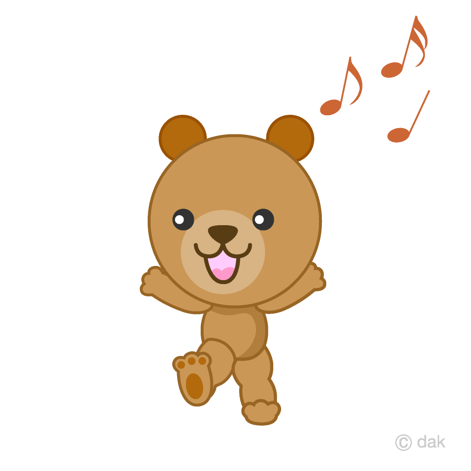 Bailando lindo oso Gratis Dibujos Animados Imágene｜Illustoon ES