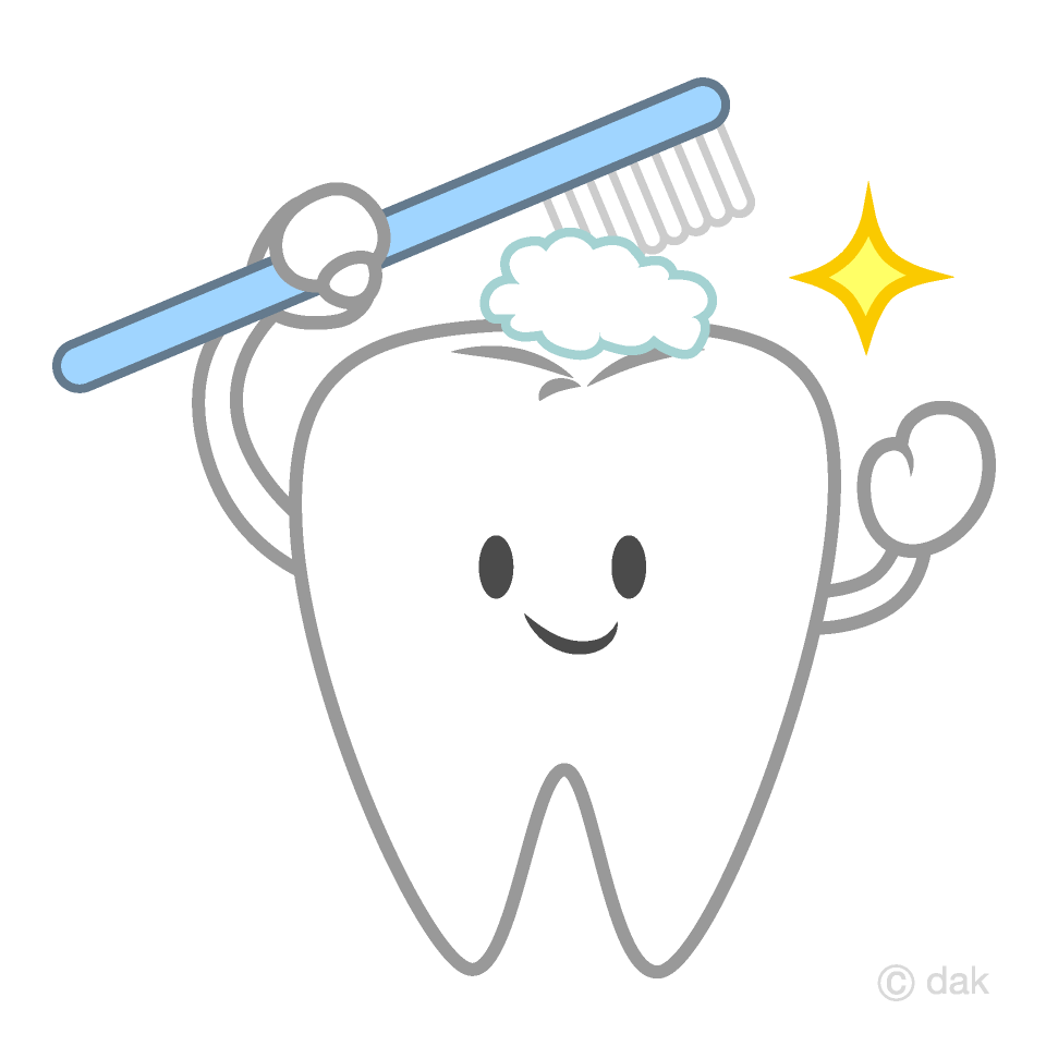 Cute Tooth Brushing Clip Art Free PNG Image?Illustoon