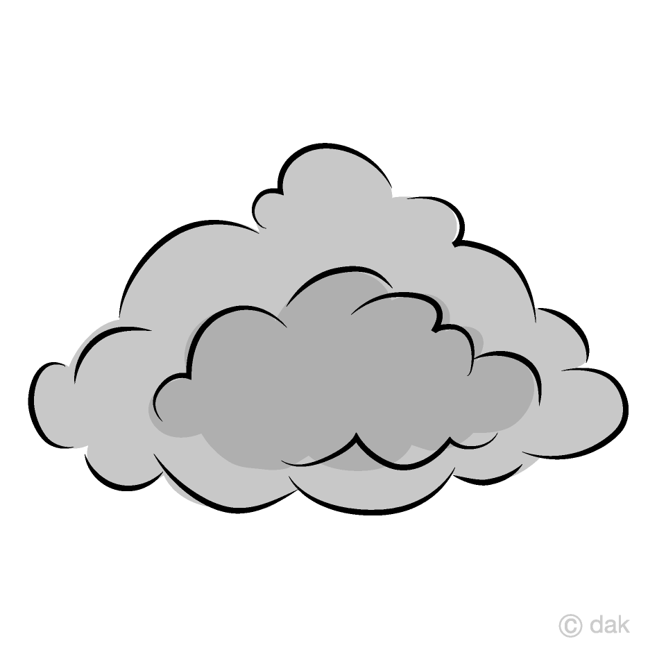 Grey Cloud Clip Art Free PNG Image｜Illustoon
