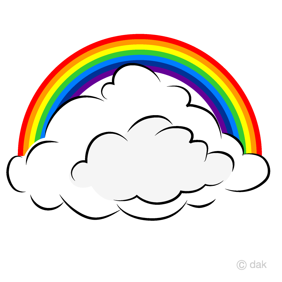 Nube arcoiris Gratis Dibujos Animados Imágene｜Illustoon ES