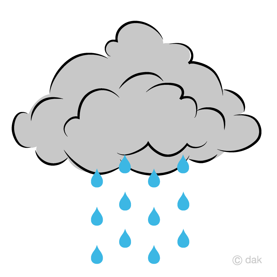 Nube de lluvia Gratis Dibujos Animados Imágene｜Illustoon ES