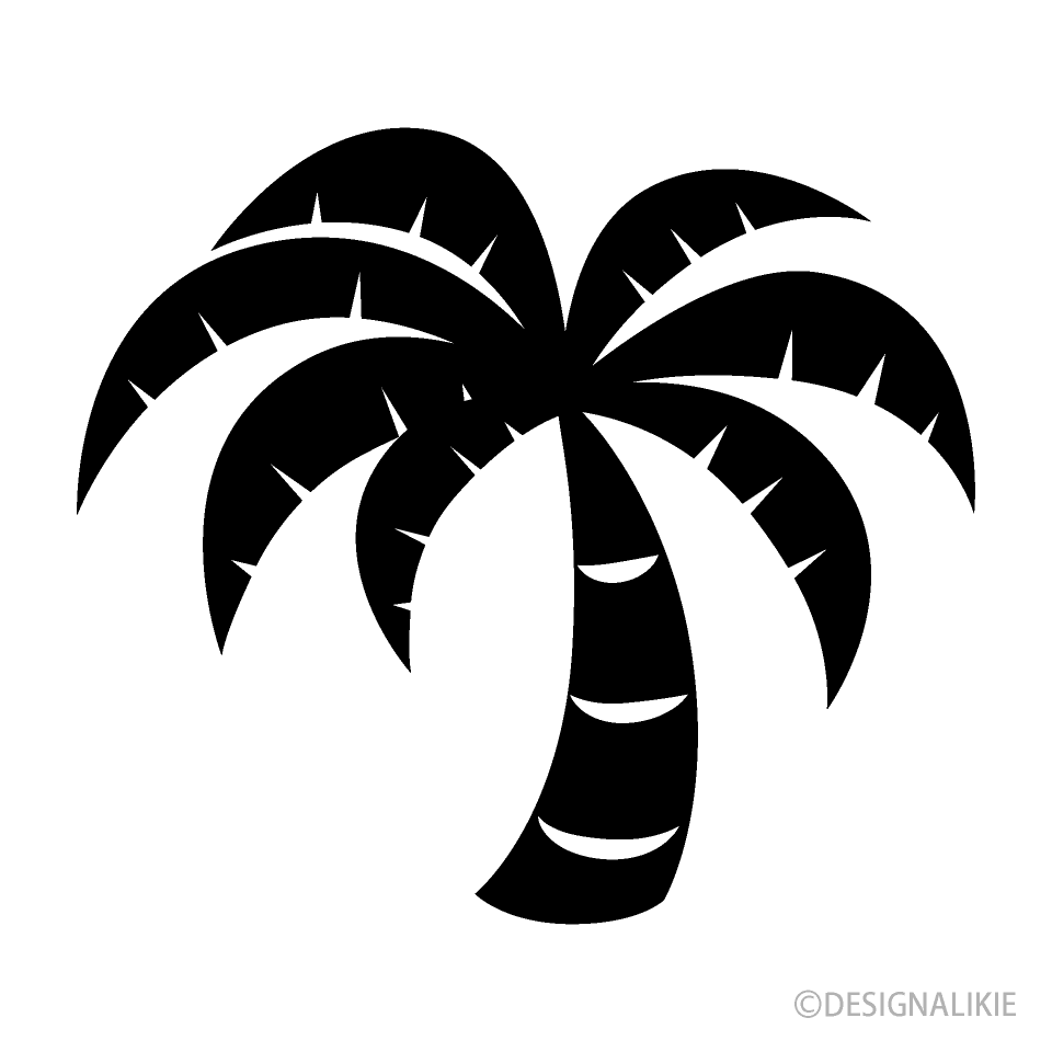Palm Tree Black and White