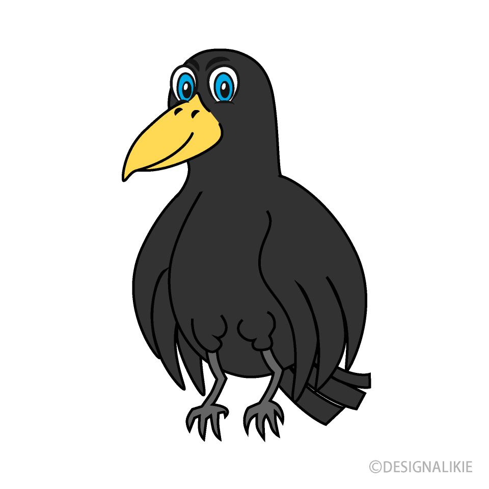 Crow Cartoon Free PNG Image｜Illustoon