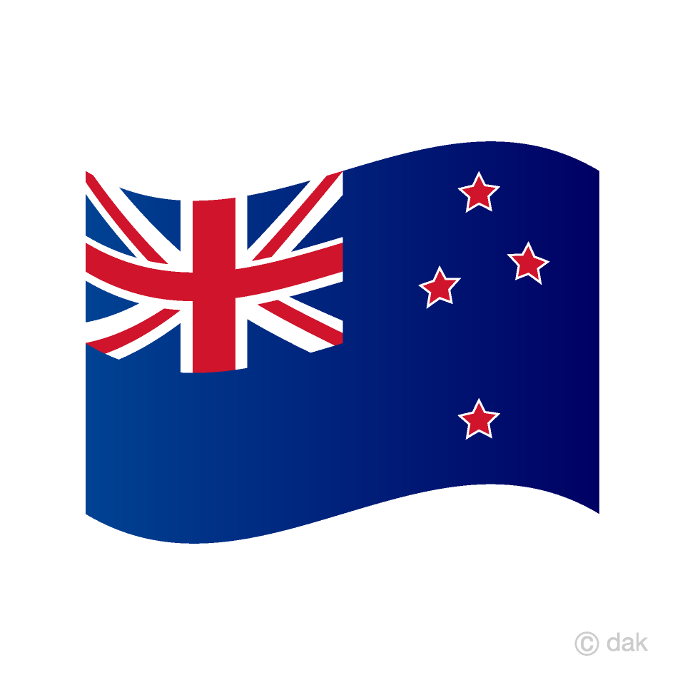 Ondeando la bandera de Nueva Zelanda