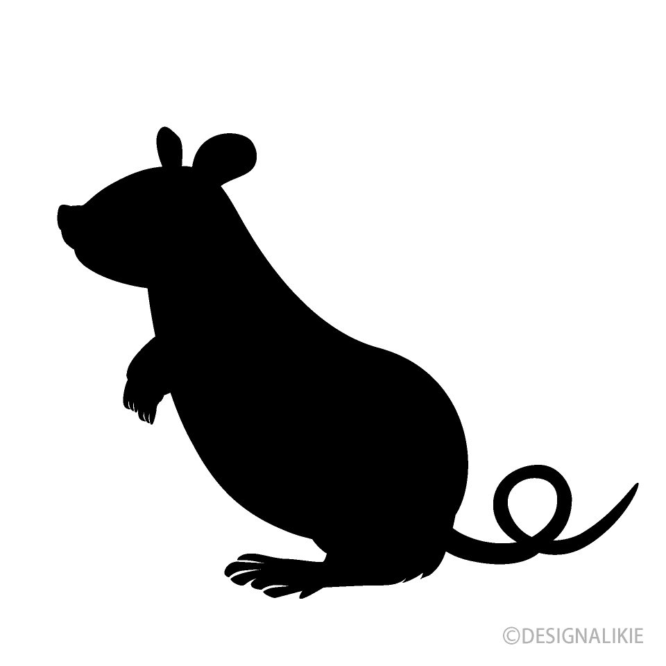 Ratón de pie en blanco y negro Gratis Dibujos Animados Imágene｜Illustoon ES