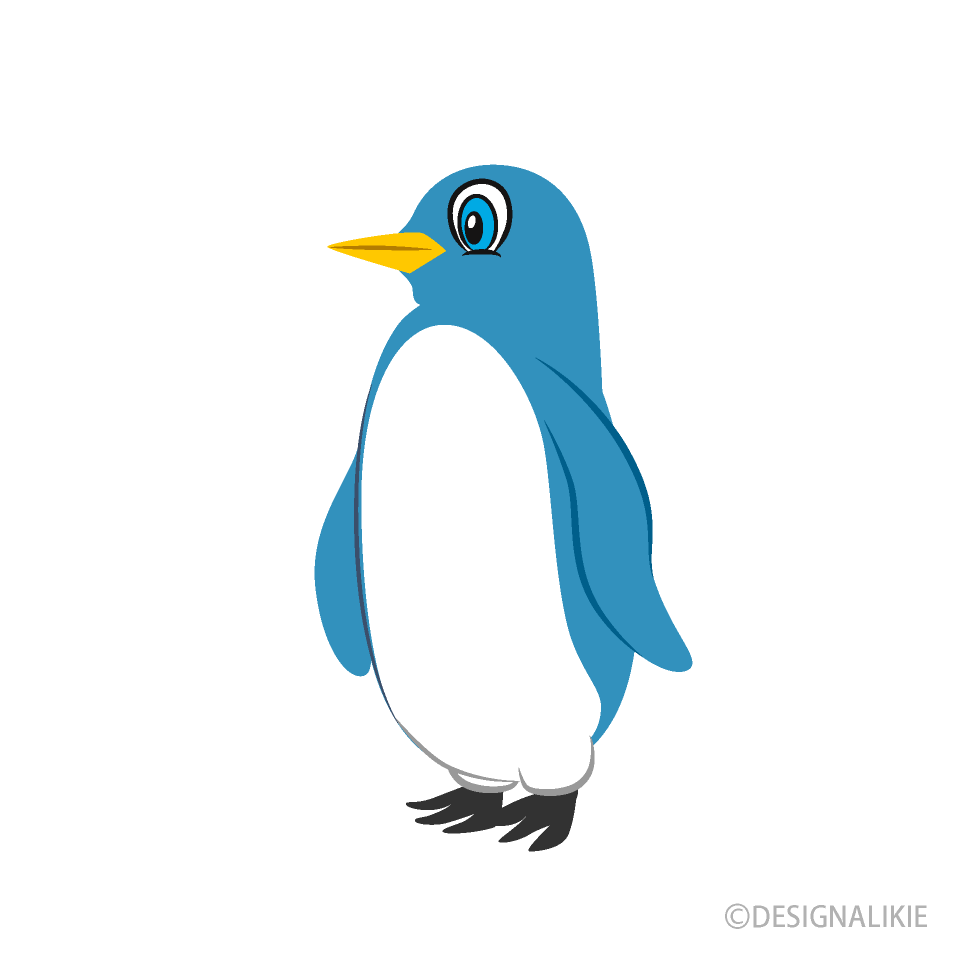Blue Penguin Cartoon Free PNG Image｜Illustoon