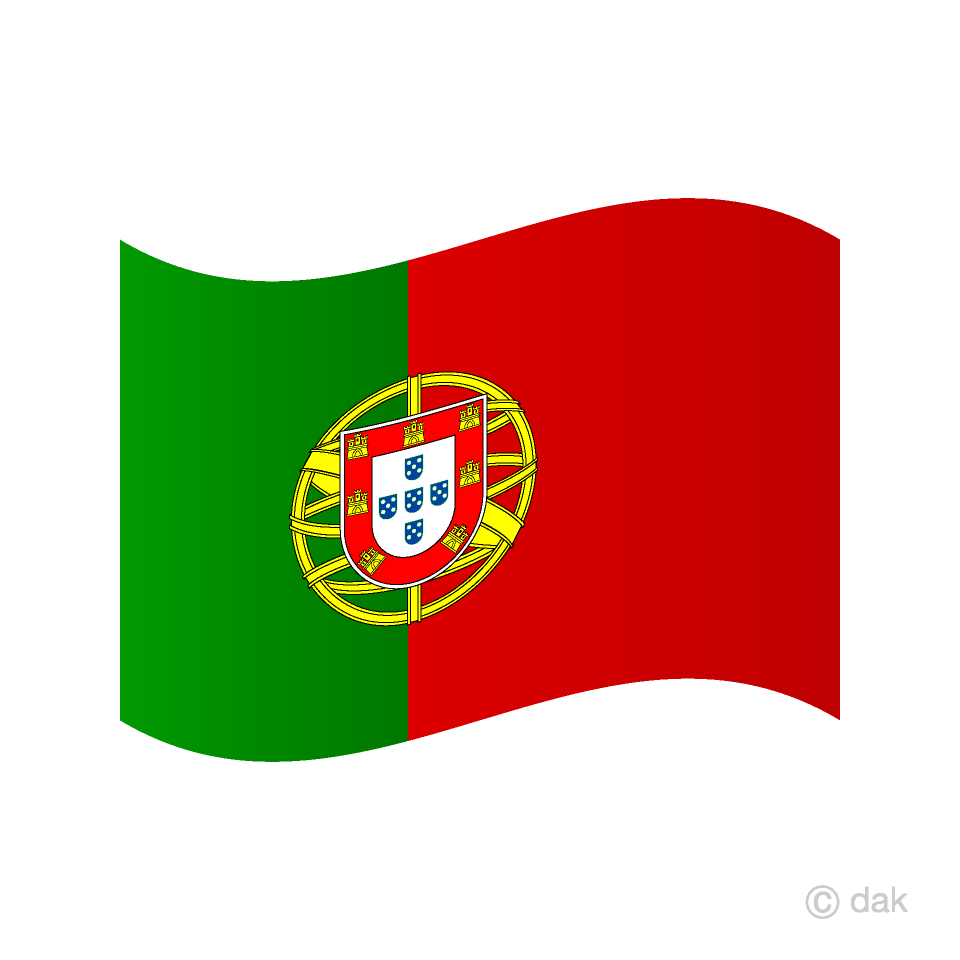Ondeando la bandera de portugal