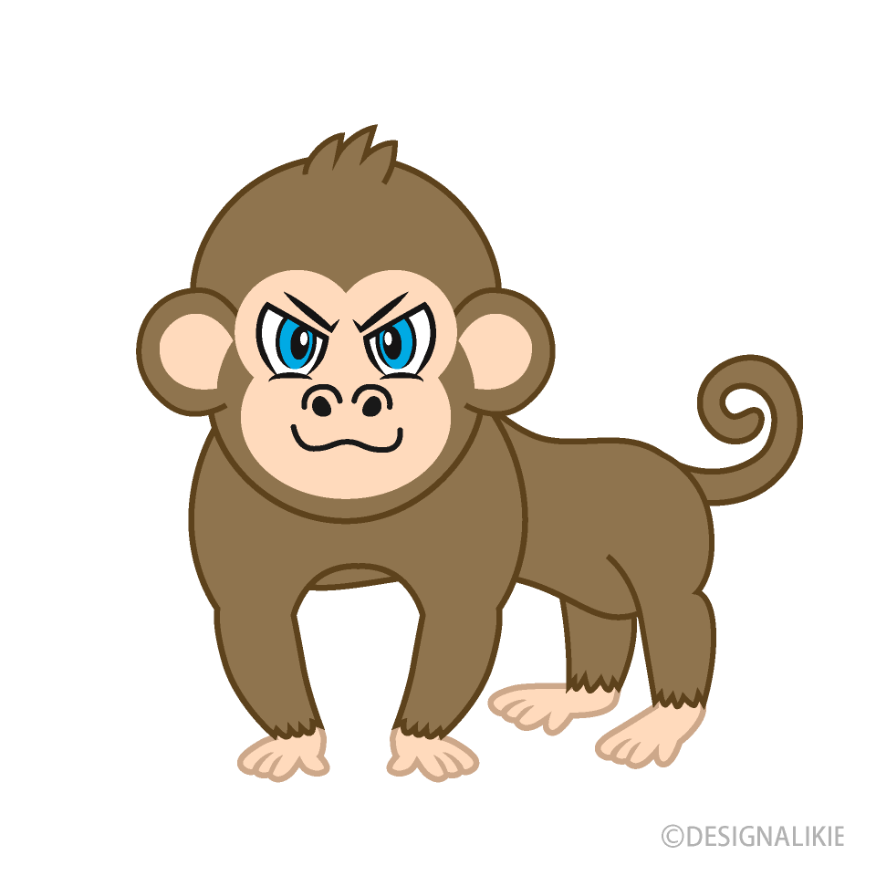 Cool Monkey Cartoon Free PNG Image｜Illustoon
