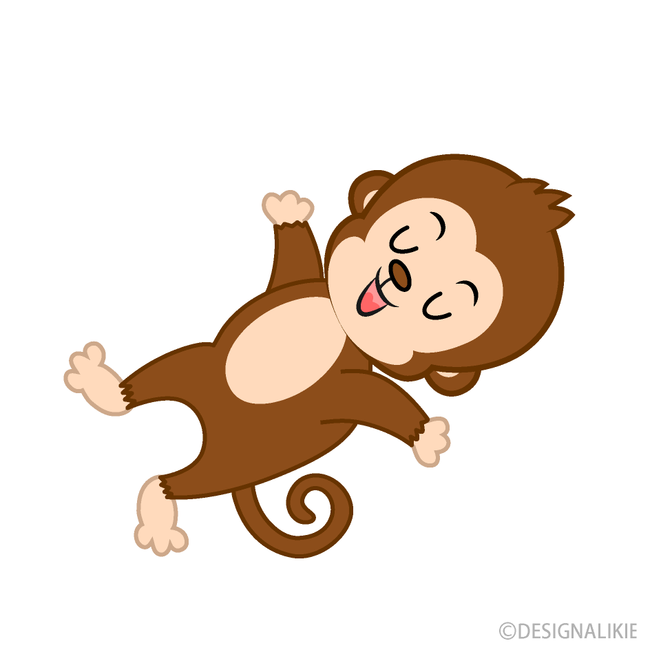 Cute Sleeping Monkey Clip Art Free PNG Image｜Illustoon