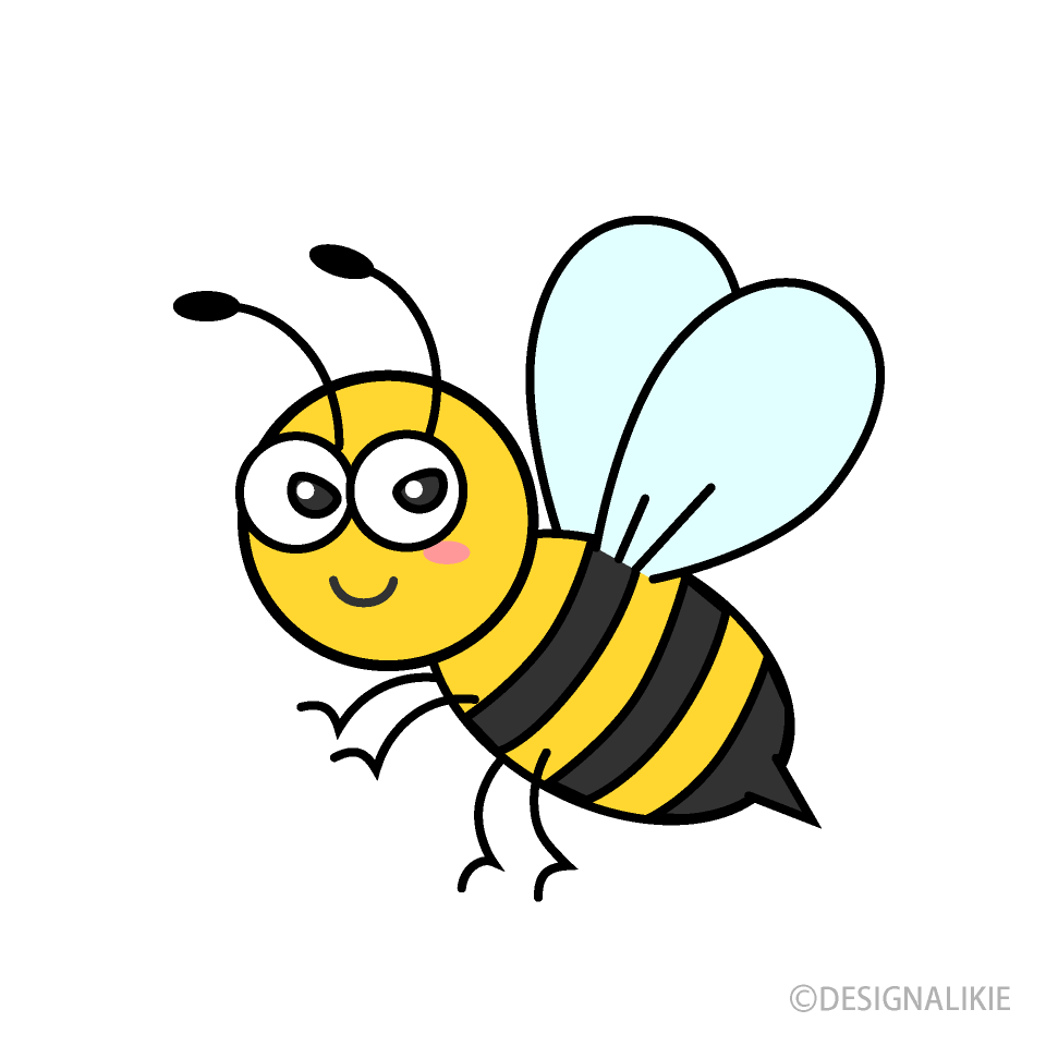 Grinning Bee Clip Art Free PNG Image｜Illustoon