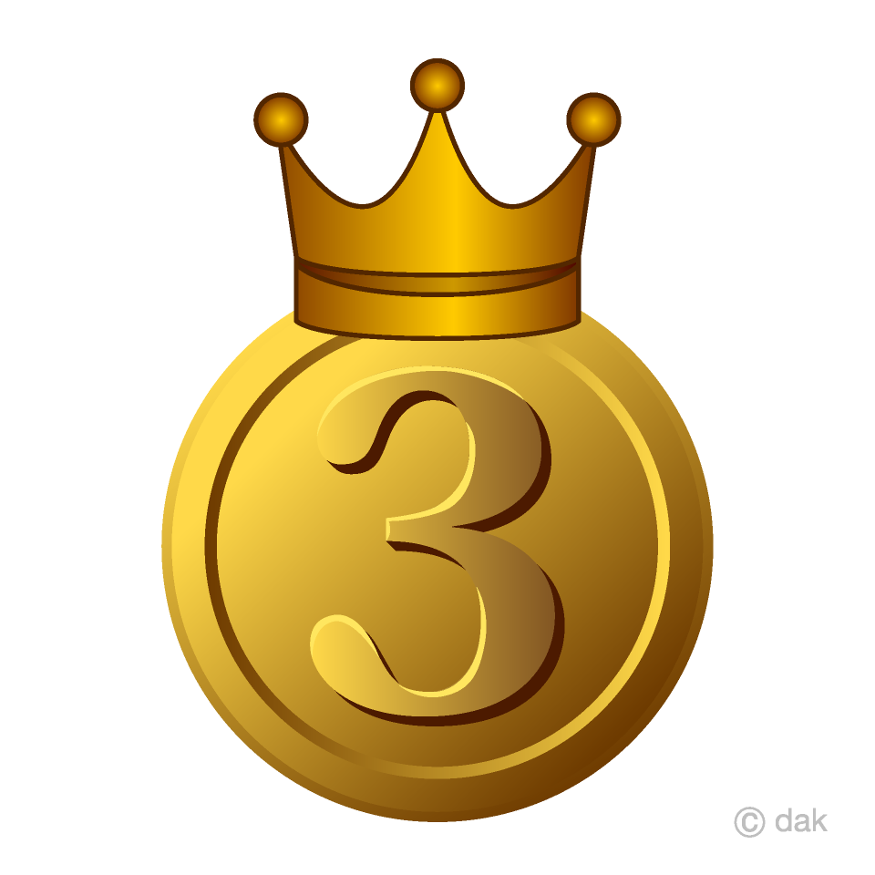 Copper Crown Medal in 3rd place Free PNG Image｜Illustoon