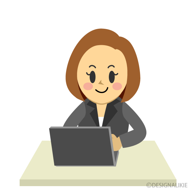 Mujer de negocios, trabajar en computadora