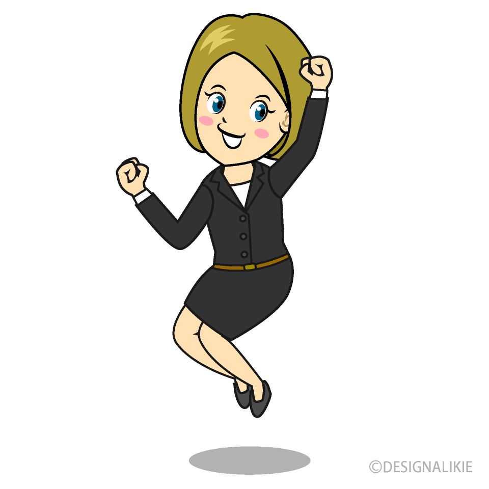 Jumping Businesswoman