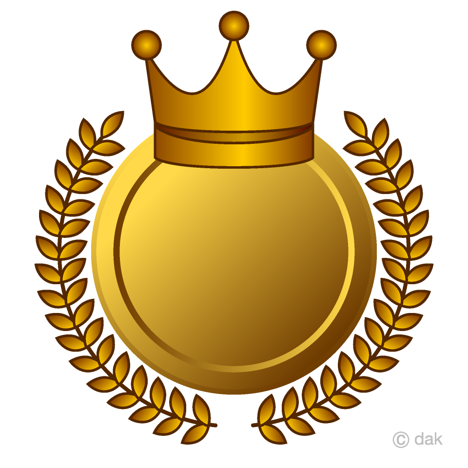 Medalla de encaje de hoja de corona de cobre