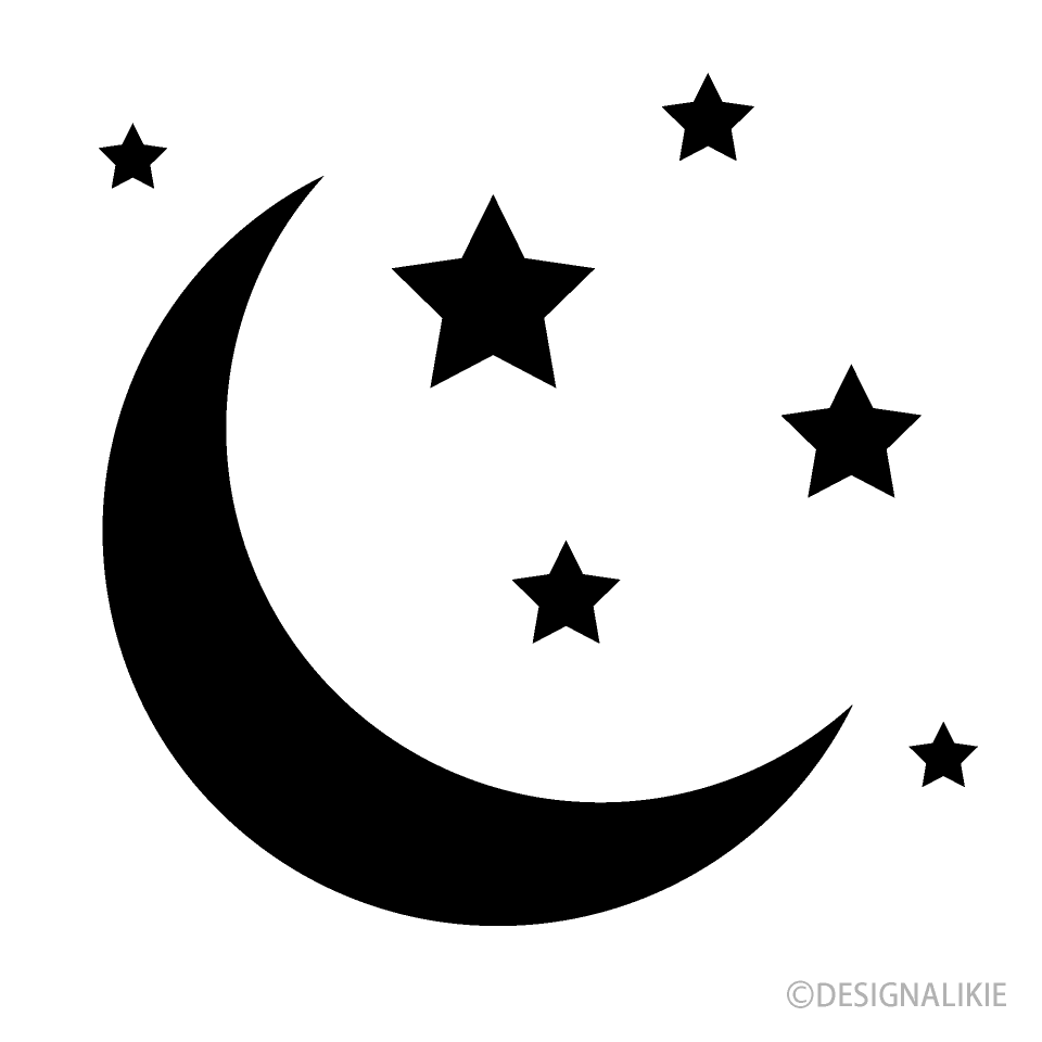 Stars and Moon Symbol