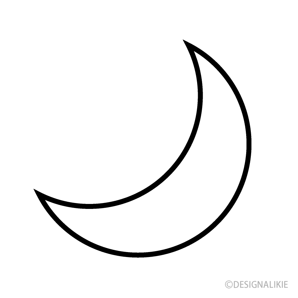 half moon clipart black and white car