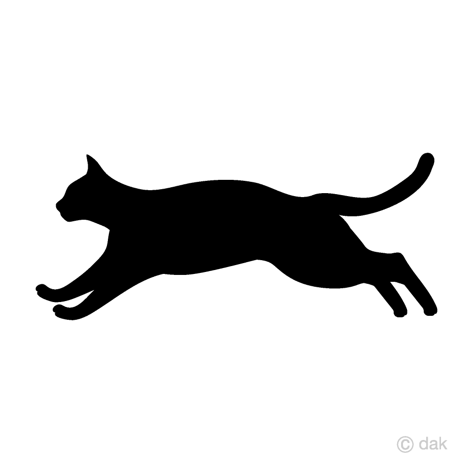 Running Cat Silhouette