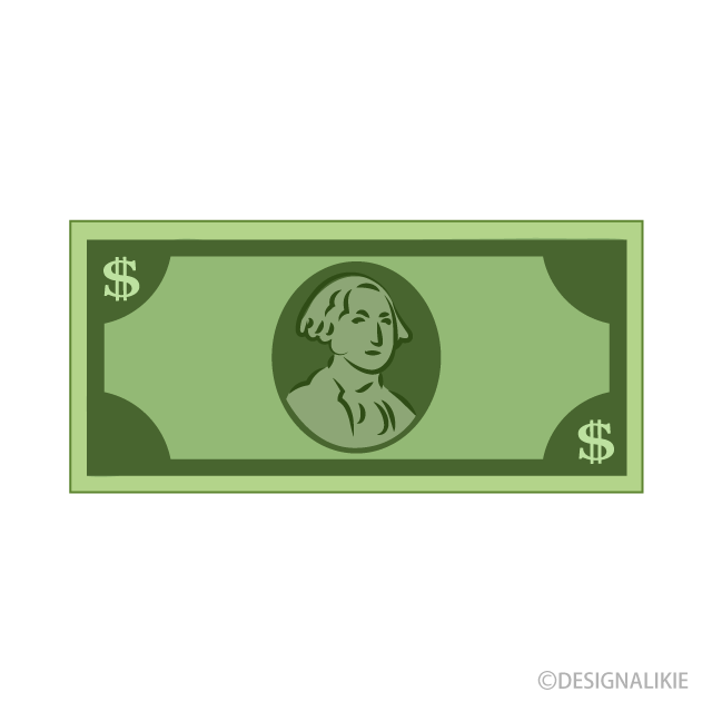 Billete de un dólar Gratis Dibujos Animados Imágene｜Illustoon ES