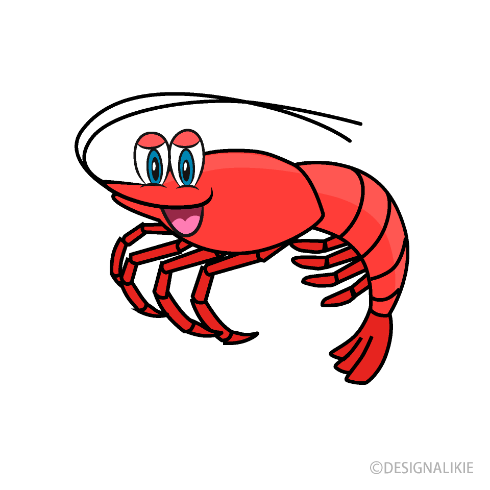 Shrimp Cartoon Free PNG Image｜Illustoon
