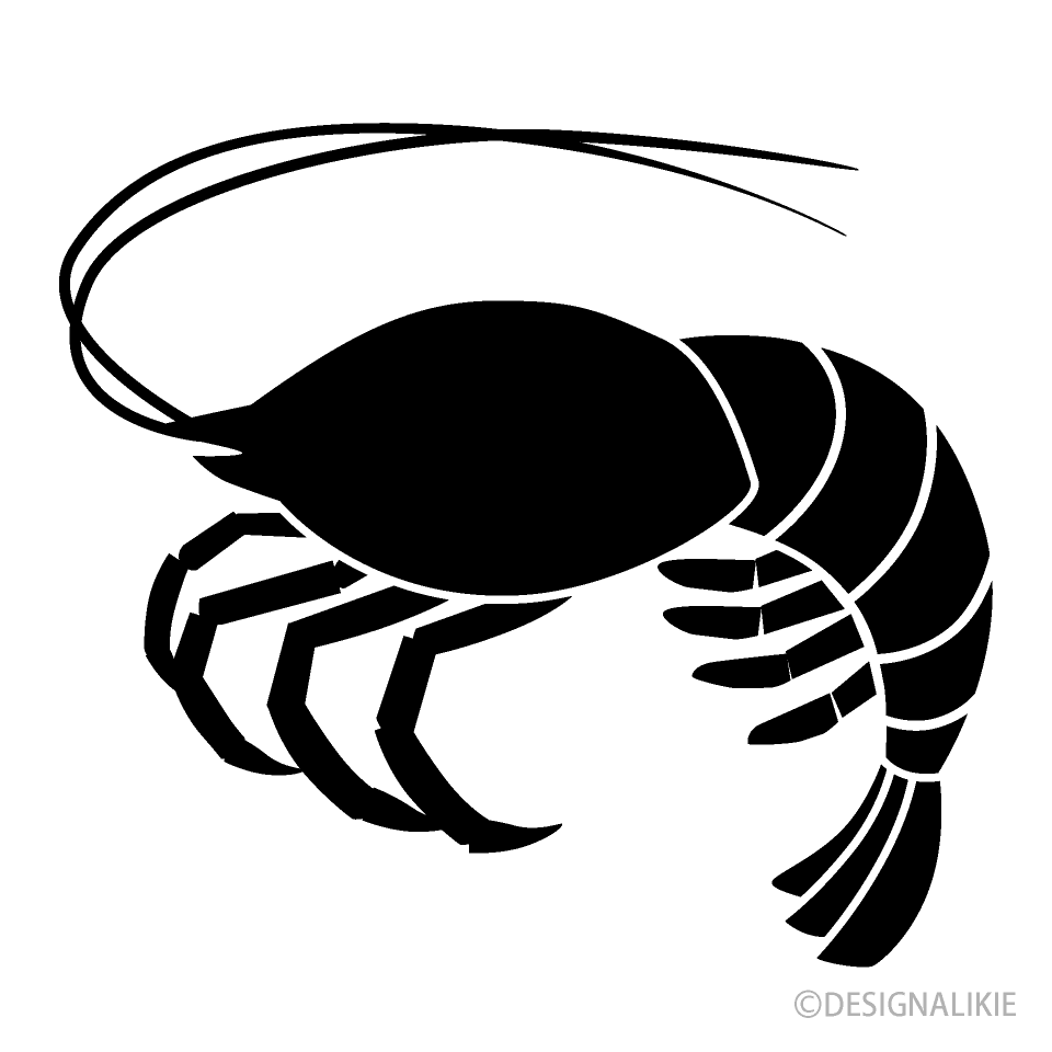 Black Shrimp Silhouette