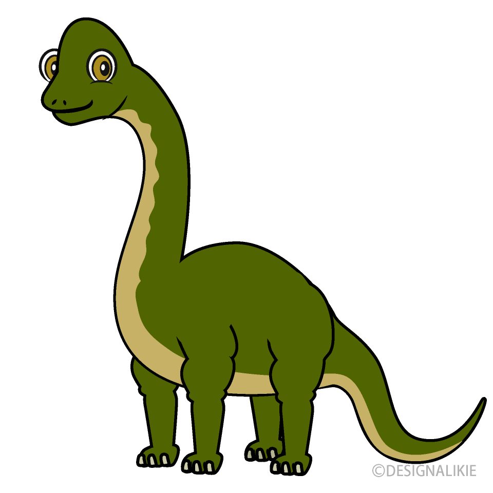 Brachiosaurus Cartoon Free PNG Image｜Illustoon