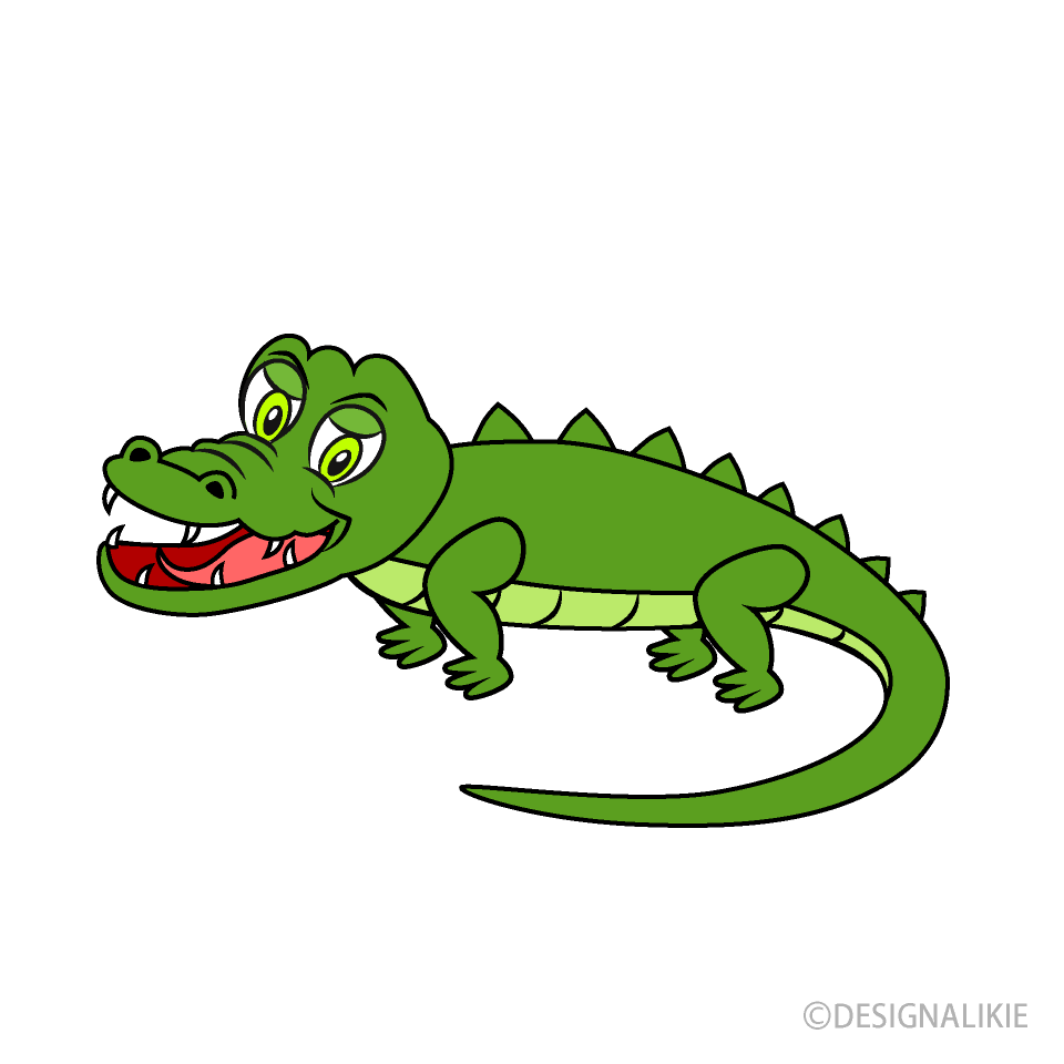 Smile Crocodile Clip Art Free PNG Image｜Illustoon