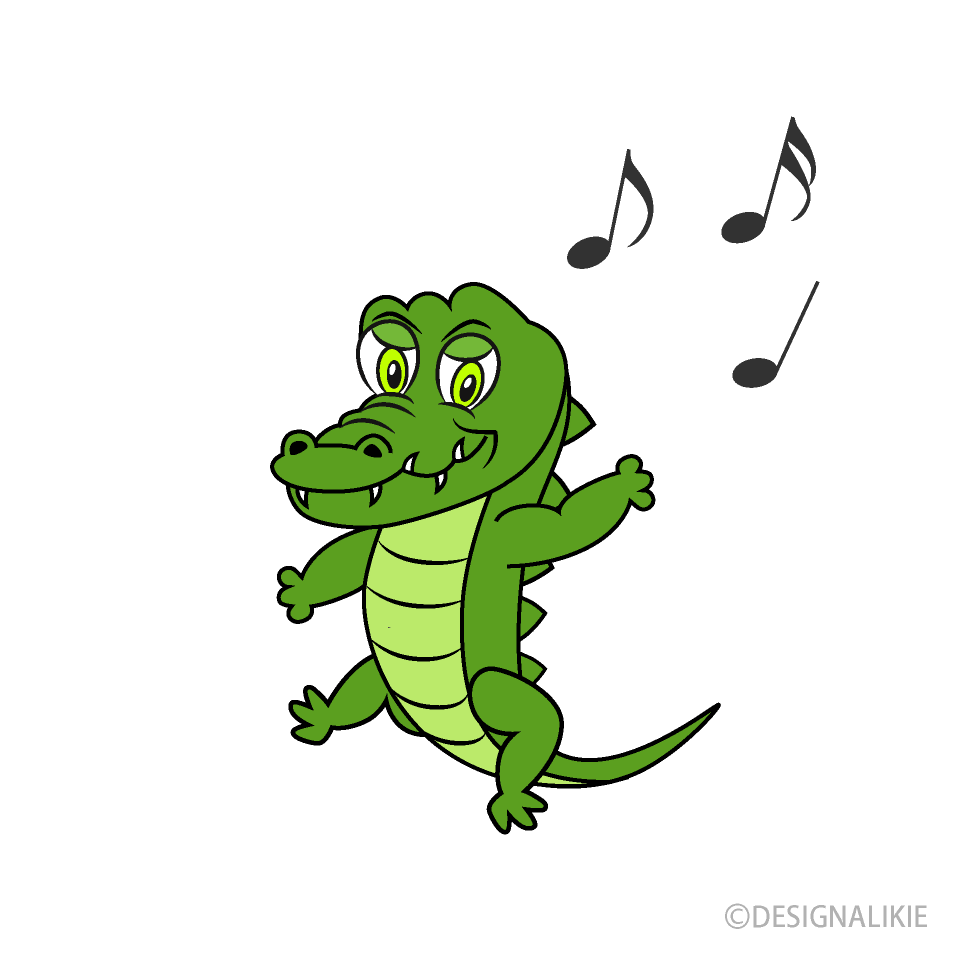 Dancing Crocodile Cartoon Free PNG Image｜Illustoon