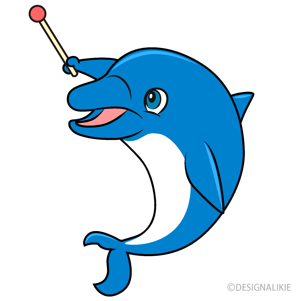 Teaching Dolphin Cartoon Free PNG Image｜Illustoon