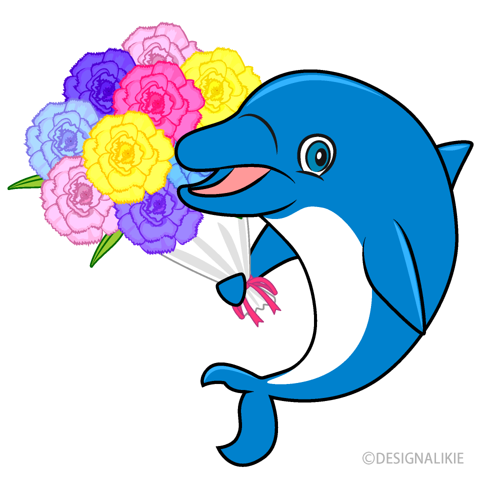 Dolphin Gives Bouquet