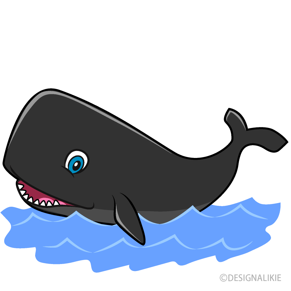 Sonriendo ballena negra