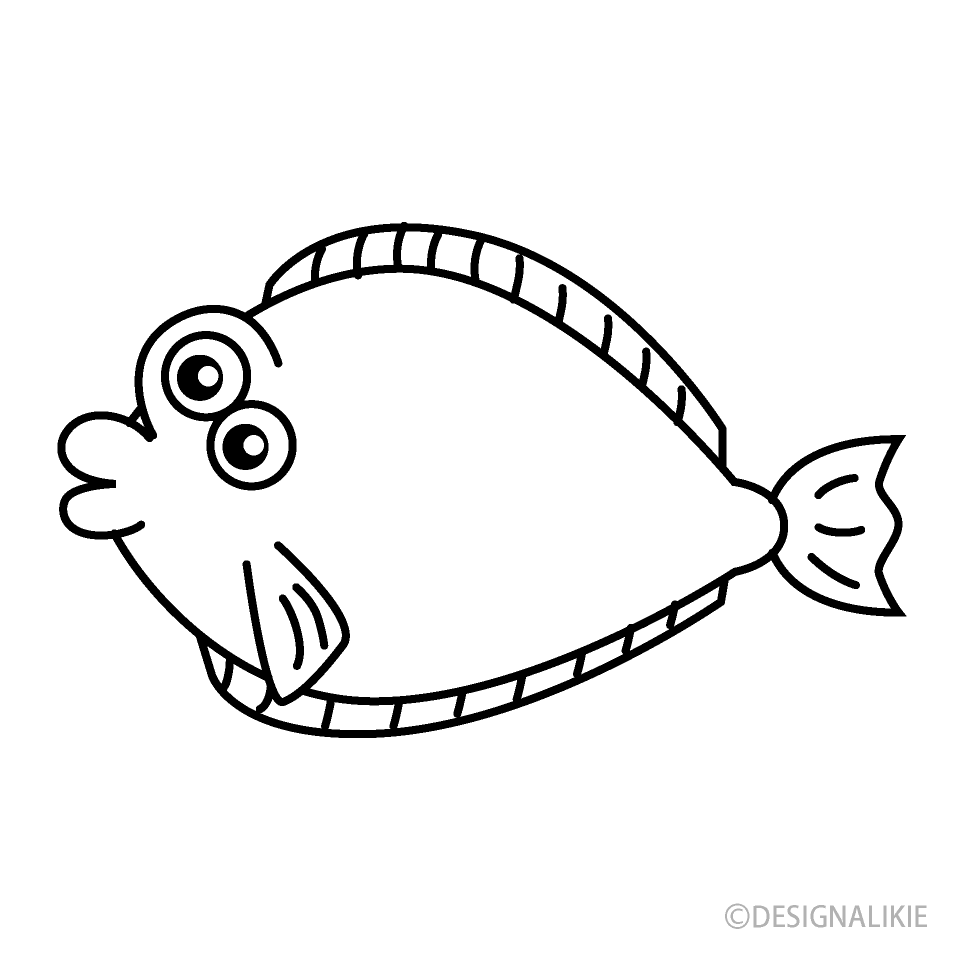 Flounder Black and White