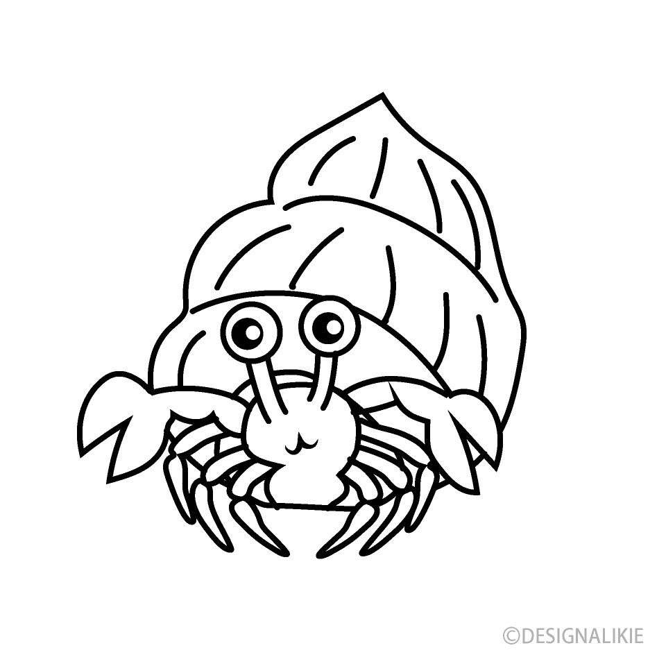 Hermit Crab Black and White