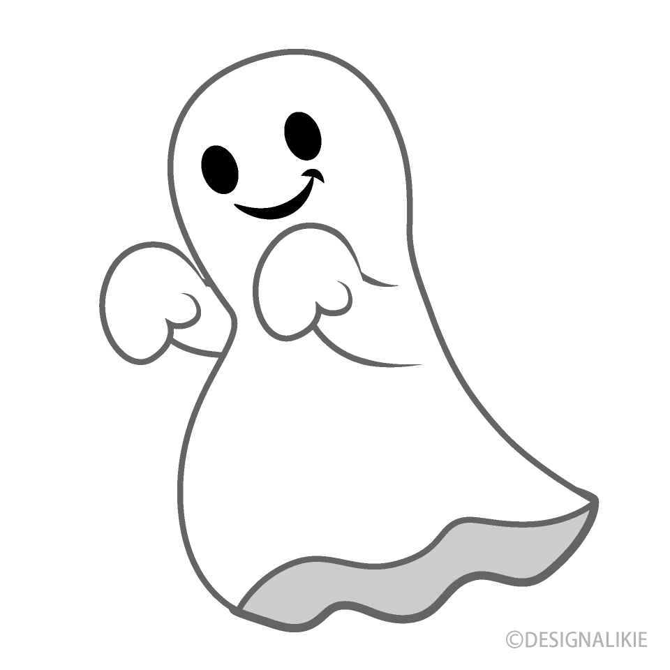Flying Ghost Cartoon Free PNG Image｜Illustoon