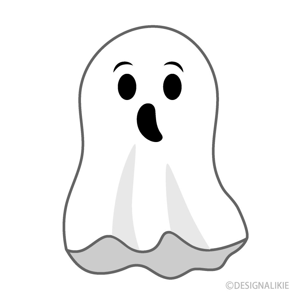 Yawning Ghost Cartoon Free PNG Image｜Illustoon