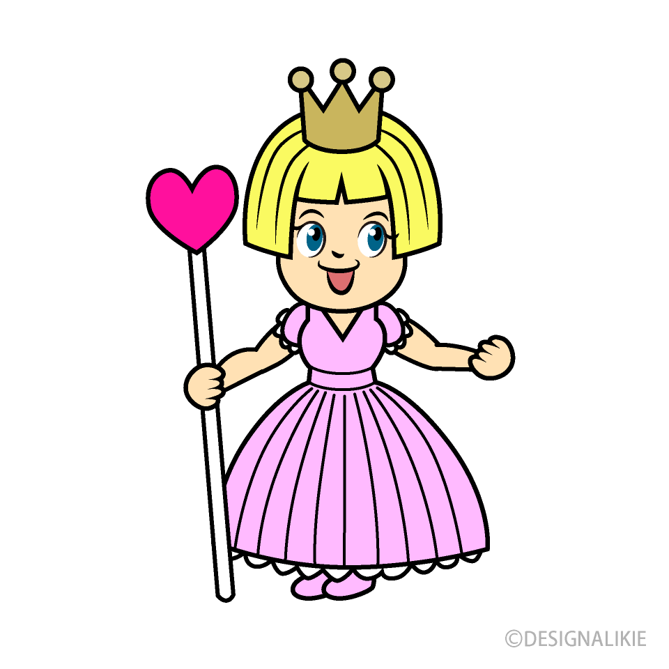 Cute Princess Cartoon Free PNG Image｜Illustoon