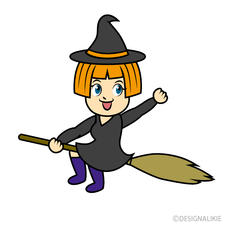 Flying Cute Witch